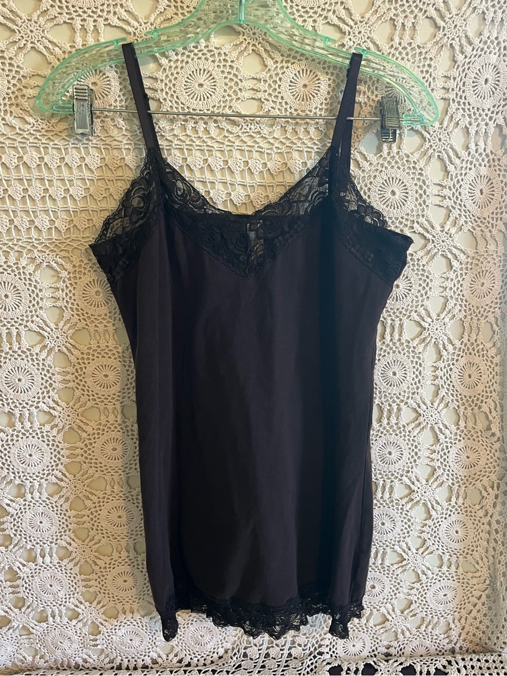 XL Dark brown lace trim cami tanktop Y2K no boundaries